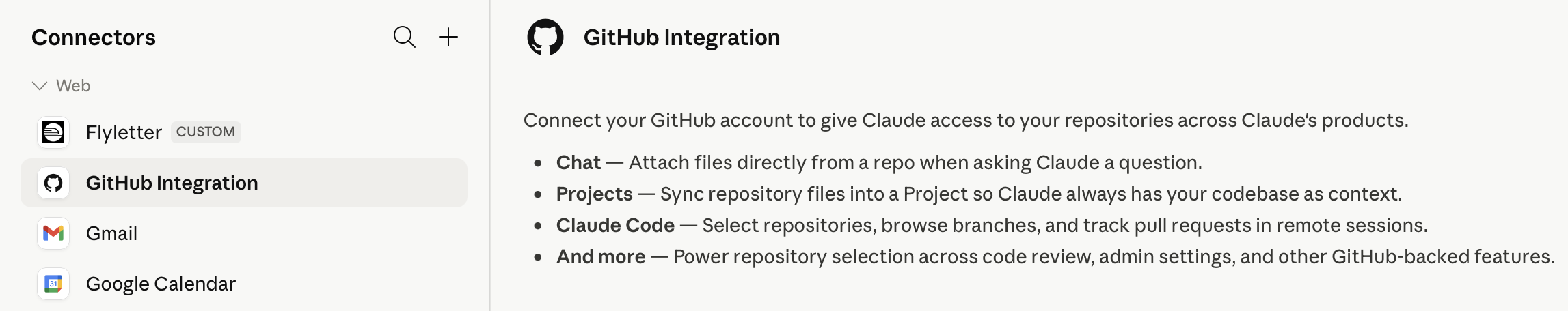 Claude GitHub connector