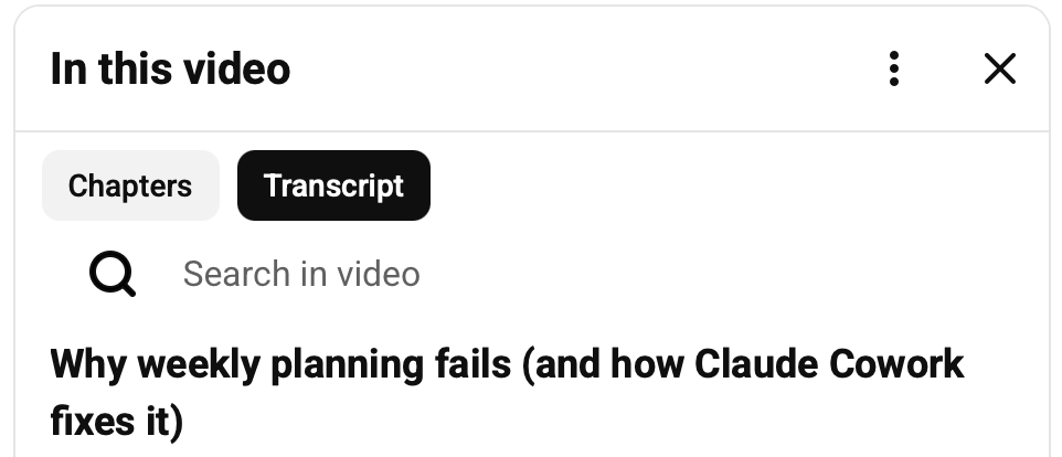 YouTube Transcript