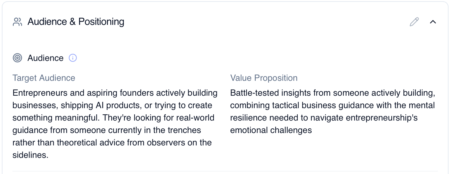 Audience positioning in Flyletter