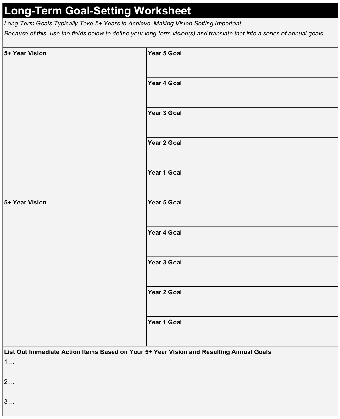 Best Goal-Setting Worksheet Templates For Achievement